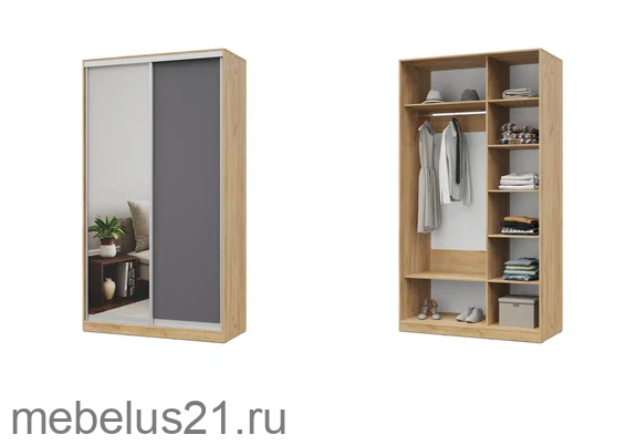 Шкаф купе с зеркалом 130 Роланд