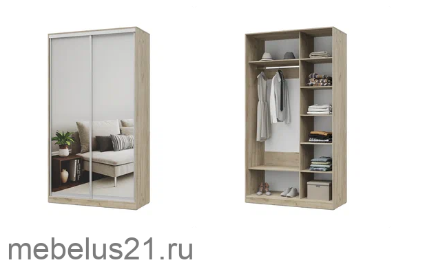 Шкаф купе с зеркалами 130 Роланд