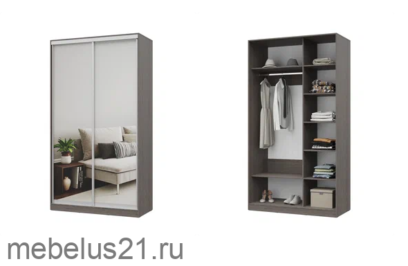 Шкаф купе с зеркалами 130 Роланд