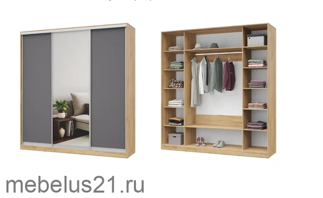 Шкаф купе с зеркалом 220 Роланд