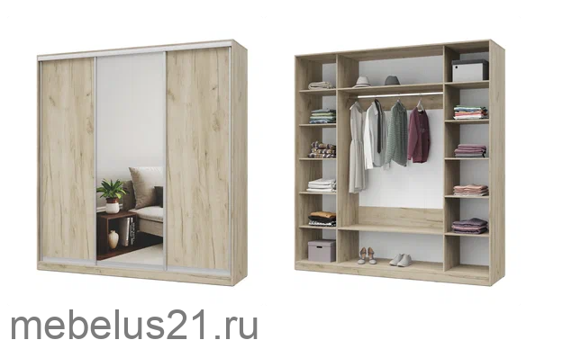 Шкаф купе с зеркалом 220 Роланд