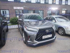 Обвес в стиле Лексус (бампера + фары) на Хайлендер 3