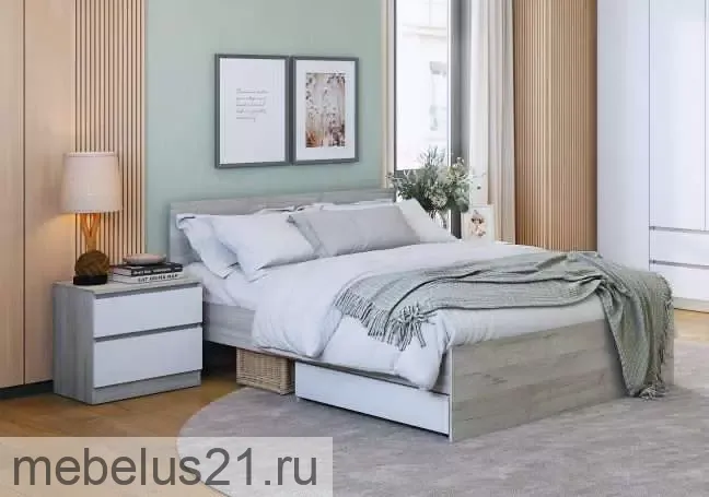 Кровать с ящиками 1,2 Лори