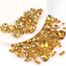 фото Стразы пришивные в цапах "Микс форм и размеров" стекло Цитрин (MLK.G)