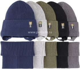 Набор детский шапка+снуд, с х/б подкладом М- 08-20