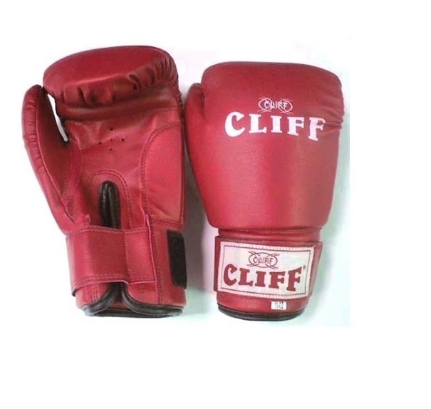 Перчатки боксерские cliff, CLUB PVC 4 oz красные