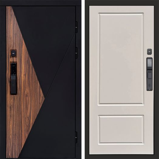 Входная дверь ВДК Матрикс с электронным замком - Марсель Слоновая кость