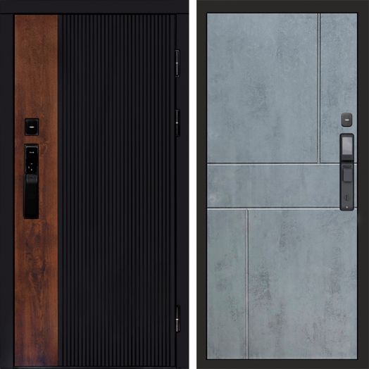Входная дверь ВДК Престиж с электронным замком - Горизонт Бетон темный