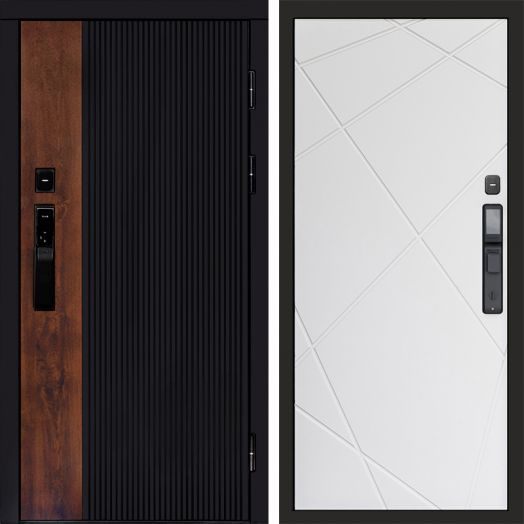 Входная дверь ВДК Престиж с электронным замком - Лучи Белый