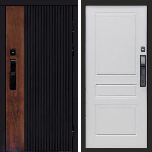 Входная дверь ВДК Престиж с электронным замком - Классик Белый софт