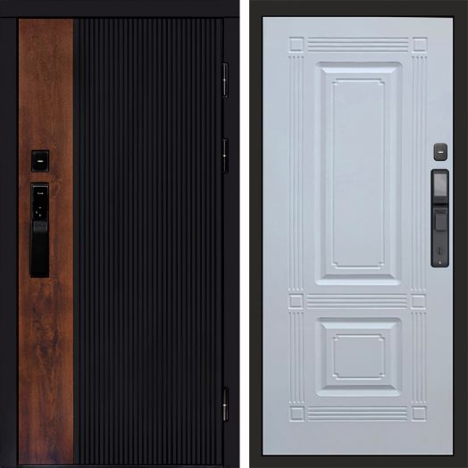 Входная дверь ВДК Престиж с электронным замком - Мадрид Белый софт