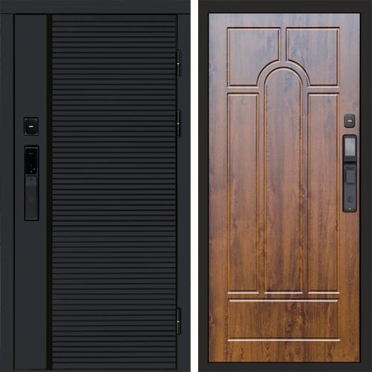 Входная дверь ВДК Блэк Лайн с электронным замком - Арка Дуб