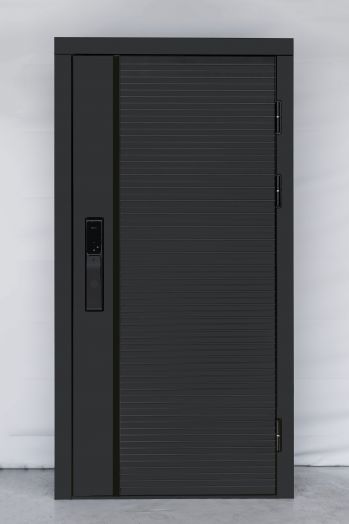 Входная дверь ВДК Блэк Лайн с электронным замком - Flat Белый софт