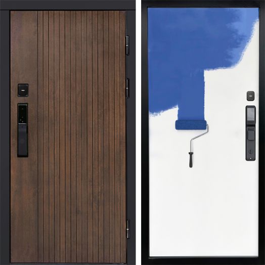 Входная дверь ВДК Твист Ультра с электронным замком - Грунт под покраску