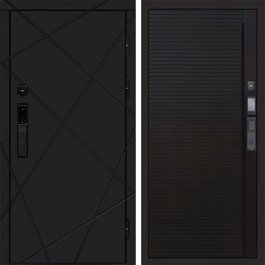 Входная дверь ВДК Лучи Блэк с электронным замком - Porte black