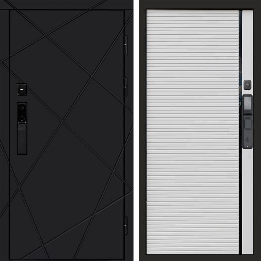Входная дверь ВДК Лучи Блэк с электронным замком - Porte white