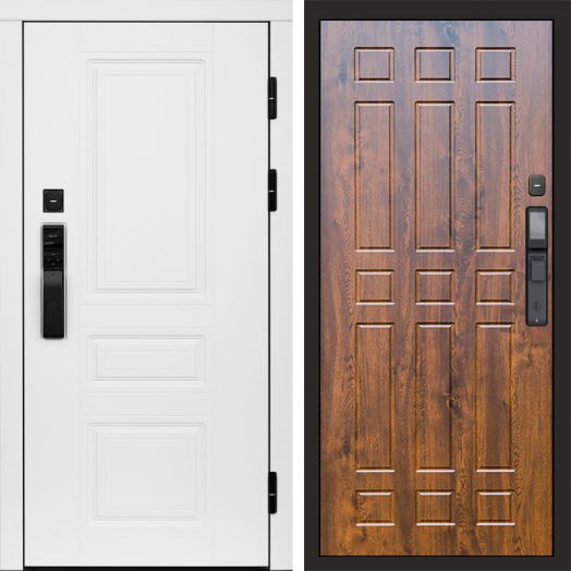 Входная дверь ВДК Орегон Вайт с электронным замком - Спарта Дуб