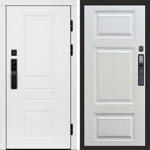 Входная дверь ВДК Орегон Вайт с электронным замком - Лион Лиственница