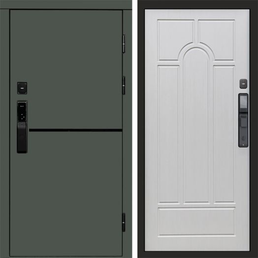 Входная дверь ВДК Тренд Грин с электронным замком - Арка Лиственница