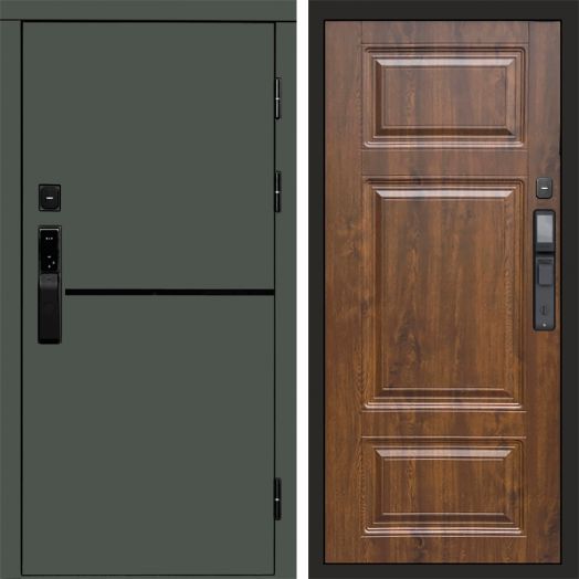 Входная дверь ВДК Тренд Грин с электронным замком - Лион Дуб