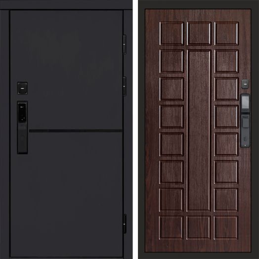 Входная дверь ВДК Тренд Блэк с электронным замком - Престиж Венге