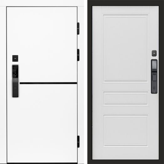 Входная дверь ВДК Тренд Вайт с электронным замком - Классика Лиственница