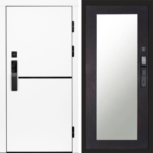 Входная дверь ВДК Тренд Вайт с электронным замком - Зеркало Триумф Венге