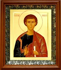 Икона Фома Дидим (Близнец) в киоте с басмой Виноградная Лоза (UV-печать)(31033)