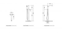 Смеситель напольный Flaminia One 112580 Free-Standing Bath Mixer схема 2
