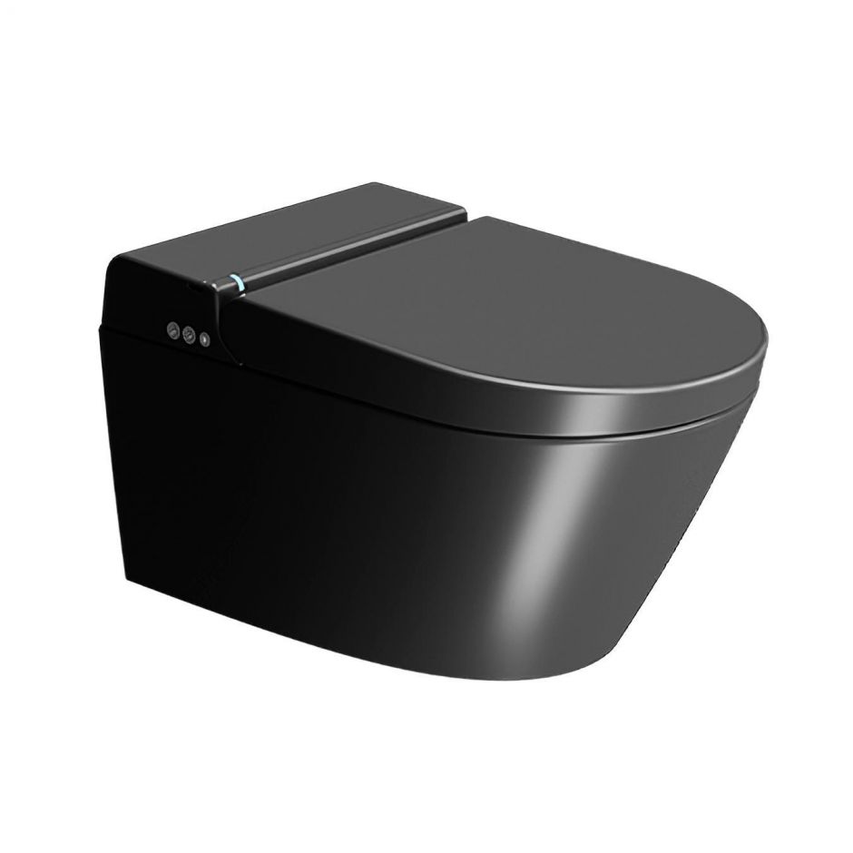 Подвесной умный безободковый унитаз GSI WClean 7418K 59х37 см, с модулем электронного биде и сиденьем с микролифтом/Soft-Close ФОТО