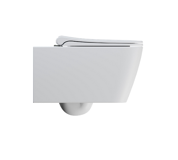 Подвесной безободковый унитаз GSI NUBES 961509 35х55 см, без крепления, белый матовый ФОТО