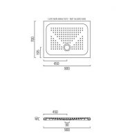 Душевой поддон GSI H4 90x70 схема 2