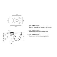 Унитаз напольный безободковый Catalano SFERA 514550001 55x35 см универс.слив смыв Tornado покрытие Cataglaze+ без крепежа схема 10
