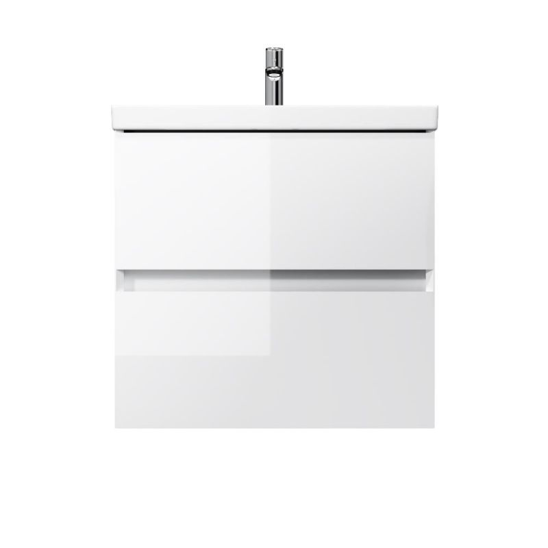 Тумба с раковиной AM.PM Above, подвесная, 60 см, 2 ящика, белый глянец M9X-FHX0602WG-WCC0600WG