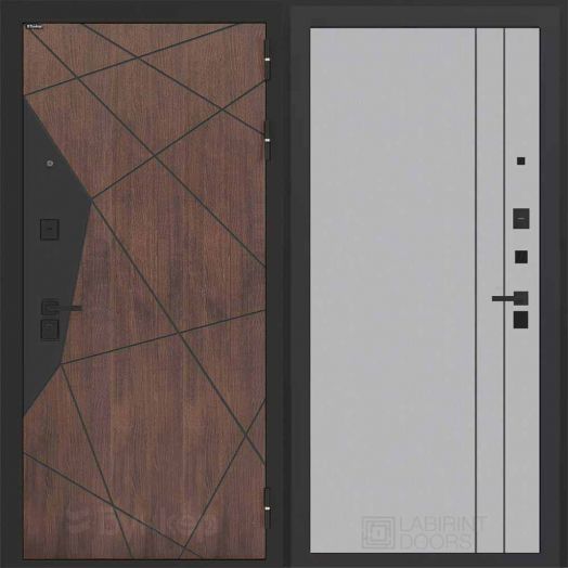 Входная дверь Бункер БН-14 - 10 Серый софт рельеф