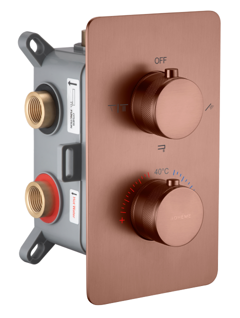 Смеситель Boheme Cell 134-3 встроенный с термостатом, 3-х проходной ФОТО