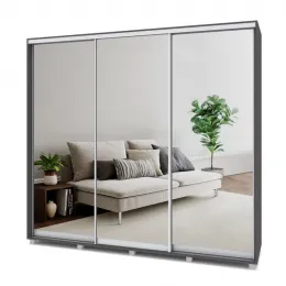 Мартин М643 Шкаф-купе 3-х дв. (ш2400*г600*в2200мм) Графит