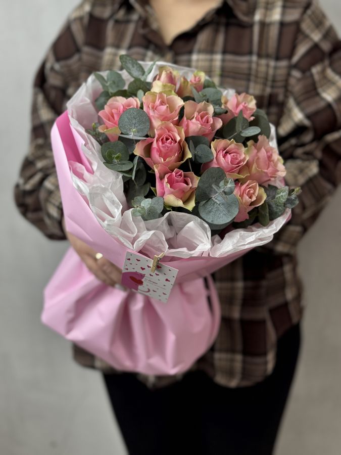 Букет «ВАЛЕНТИНКА» розовая