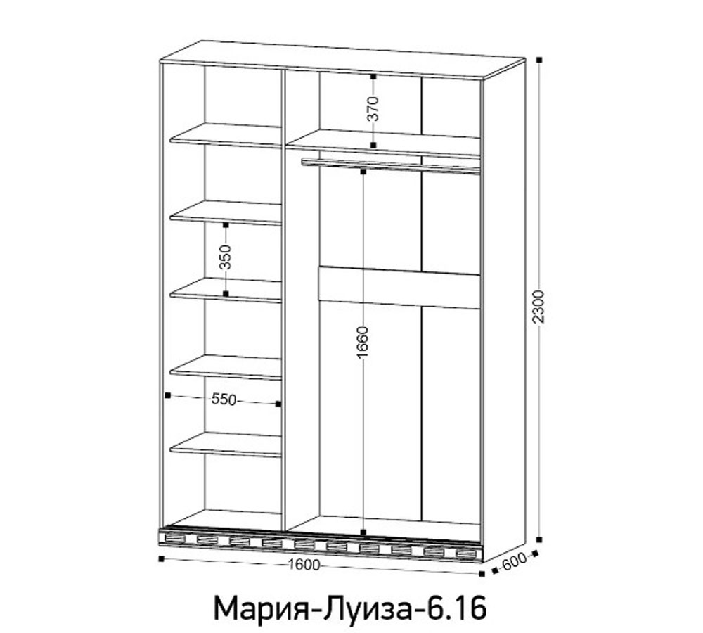 Мария-Луиза-6.16 шкаф-купе 1600