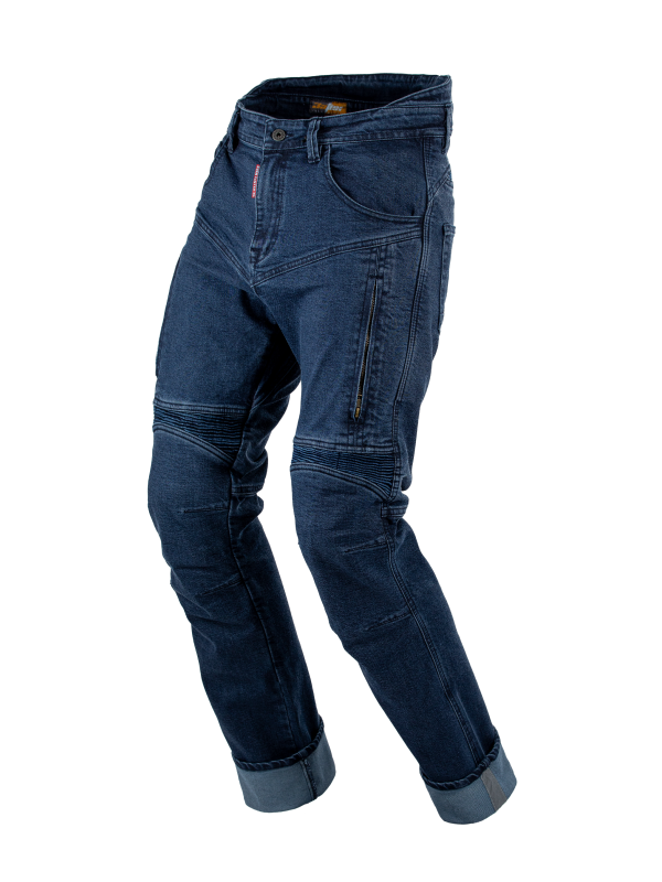 EF56 Мотоджинсы SAVAGE , муж., Slim fit, Cordura Denim стрейч, Синий, Enzim wash