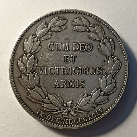 медаль 1 талер 1894 Швеция UNC Густав II Адольф Серебро Редкость