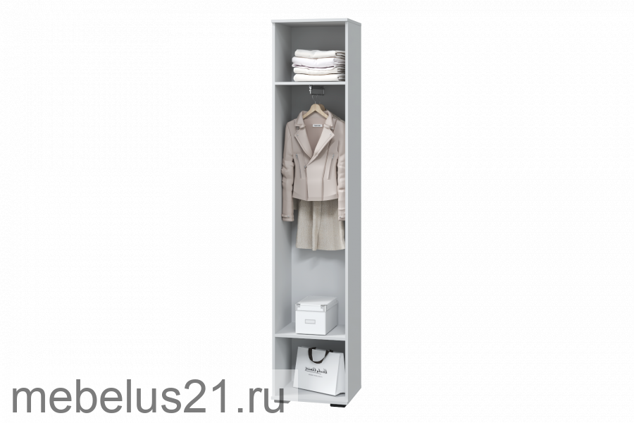 Шкаф 1 дв. для платья и белья Кашемир