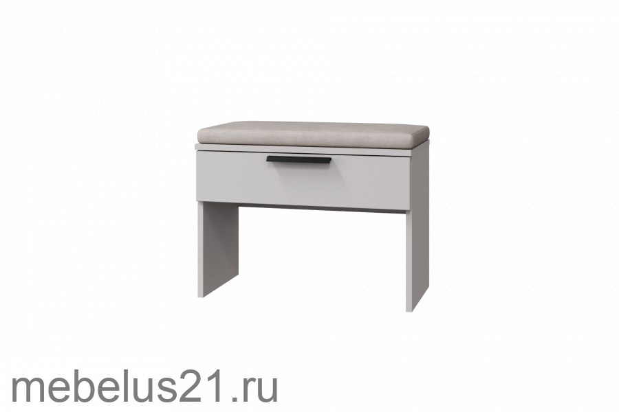 Тумба с мягким элементом и ящиком Кашемир