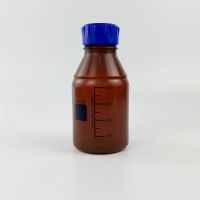 Банка для реактивов Labdevices GL45, 500 мл, полипропилен, темная, с синей винтовой крышкой
