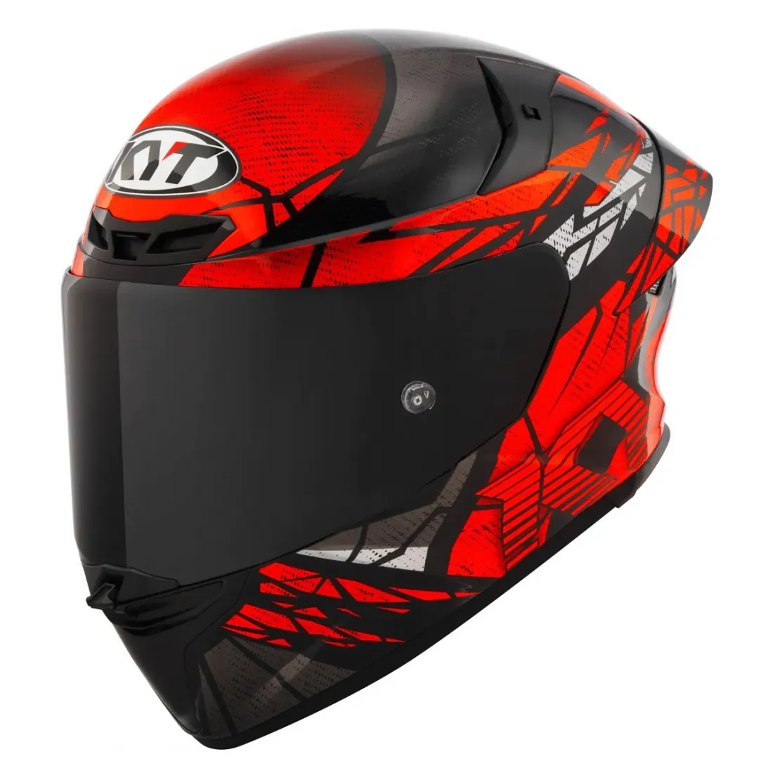 KYT Мотошлем TT-REVO COMBUSTION ORANGE, цвет Красный Матовый