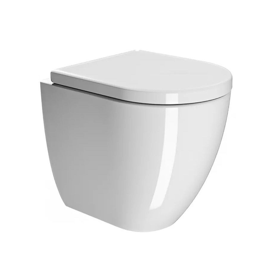 Изображение Унитаз приставной безободковый GSI PURA 880411 50х36 с Swirlflush белый глянцевый