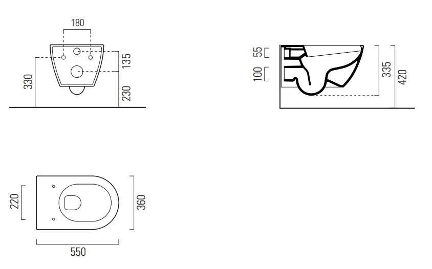 Подвесной унитаз GSI Pura 881511 55х36 ФОТО