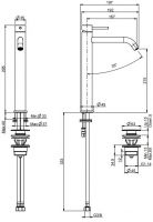 Смеситель для раковины Fima carlo frattini Spillo up F3031/HXSCR схема 2