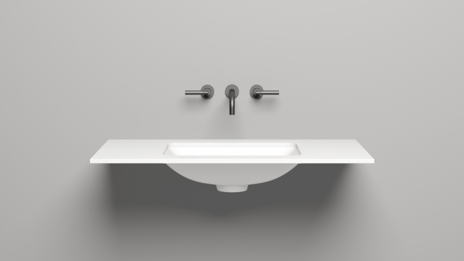 Белая столешница Salini 1000х500 200122MRF ФОТО