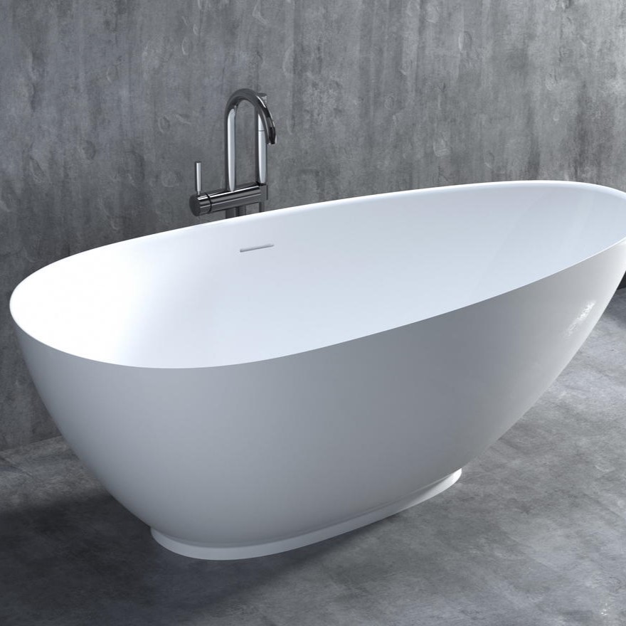 Белая ванна из искусственного камня Salini Paola Bassa 172x82 S-sense ФОТО